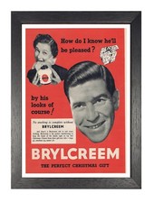 Brylcreem Wife Barber Vintage Retro Poster Hairdresser Couple Old Advert Picture