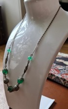 Vintage Czech Necklace Silver