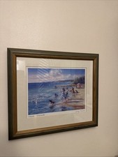 Judy Talacko - 'Seaside Scherzando' Framed Signed Print - Holiday Beach Scene