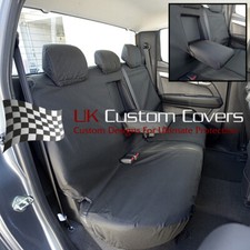Isuzu D Max (Inc Tipper) Rear Seat Covers Tailored (2012-2021) Black 130