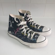 Converse Multicolur Peace sign Chuck Taylor Trainers Sneakers Shoes UK6 vintage