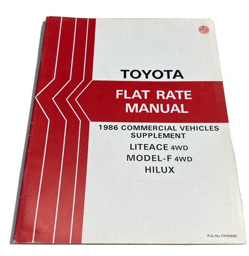 Toyota flat rate - rate, manual
