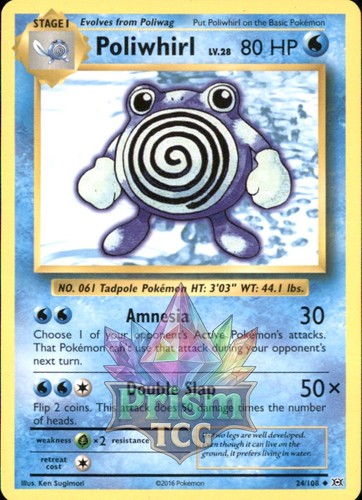 Poliwhirl 108 uncommon - poliwhirl, 24/108