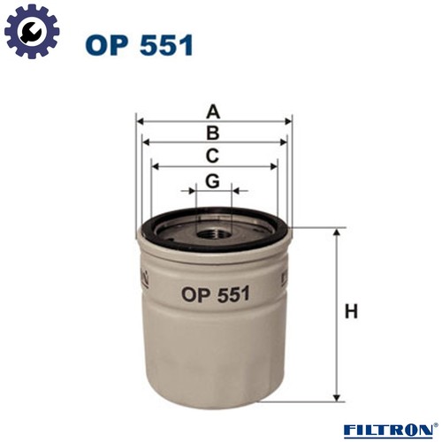 Oil filter 551 - for, austin