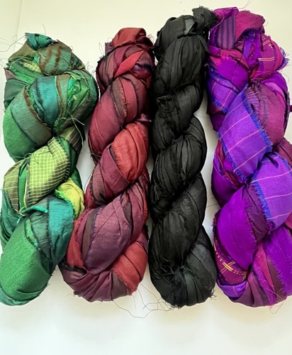 Sari silk ribbon - ribbon, yarn