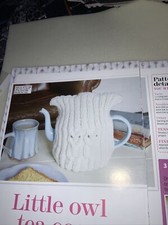 Little Owl Tea Cosy, Cabled Phone Sock, Pretty Pot Cover Knitting Pattern