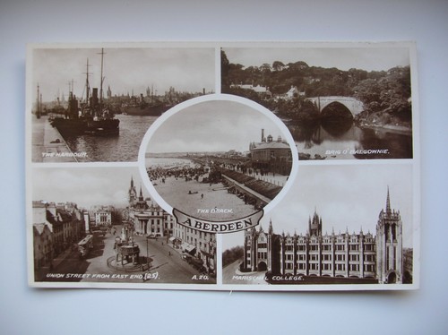 Aberdeen postcard ships - postcard,