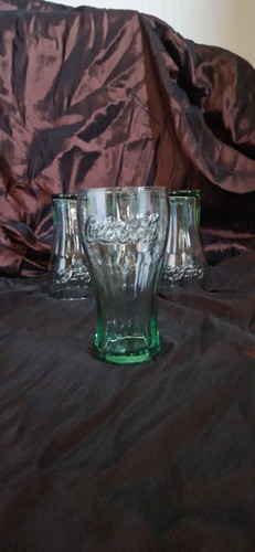 Official coca cola green glass - coca,