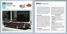 Lincoln - Continental Mark V - 1960 Luxury - Classic Cars Collectors Club Card