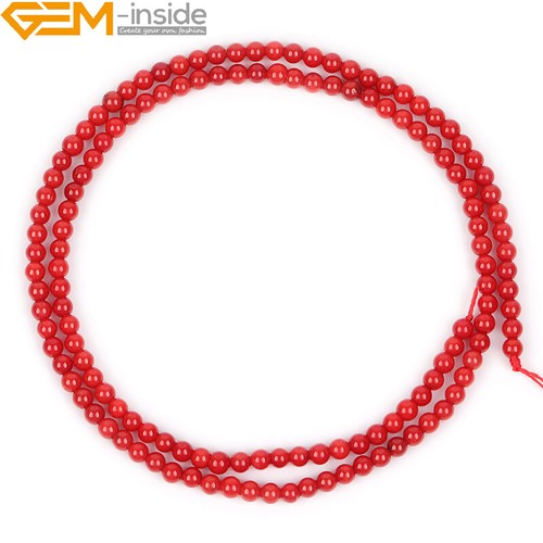 6mm natural gemstone round red - 6mm,
