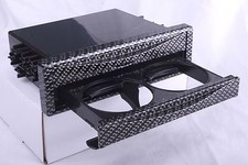 DIN Car Carbon Fibre Double Drink Cup Holder Music CD DVD IPod IPhone