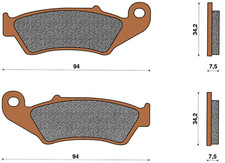 Sinter Front Brake Pads for Beta RR Enduro 250 2T (mot. Beta) 2013-2022