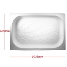 Caravan Shower Tray Skin 680mm x 1035mm White
