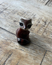 Older Hagen Renaker Brown Raccoon Mama Looking Back