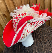 Stunning Red Cream Wool