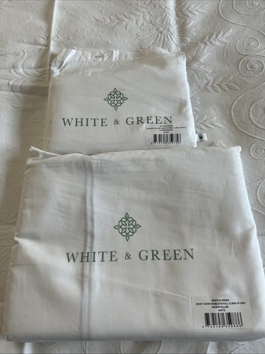 White and green double - double, duvet