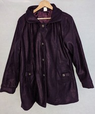 Gabriella Vicenza Soft Collar Coat Ladies Size 20-22 Purple Warm Outdoor Winter