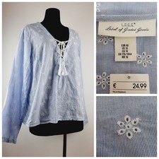 LOGG H&M Blue Embroidered Boho