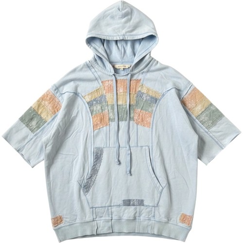 Bluevelvet patchwork hoodie - patchwork,