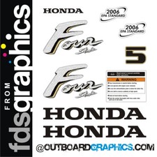 Honda BF5 5hp 4 stroke outboard engine decals/sticker kit