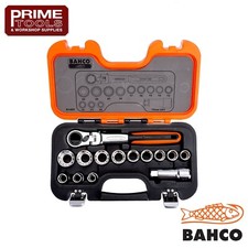 Bahco S140T 14 Pce Pass-Through / Go Thru Multi Drive Metric Ratchet Socket Set