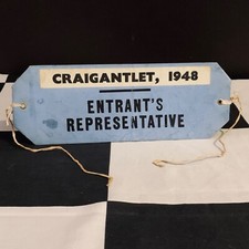 1948 CRAIGANTLET HILLCLIMB ENTRANT REPRESENTATIVE ARMBAND PASS RAYMOND MAYS ERA