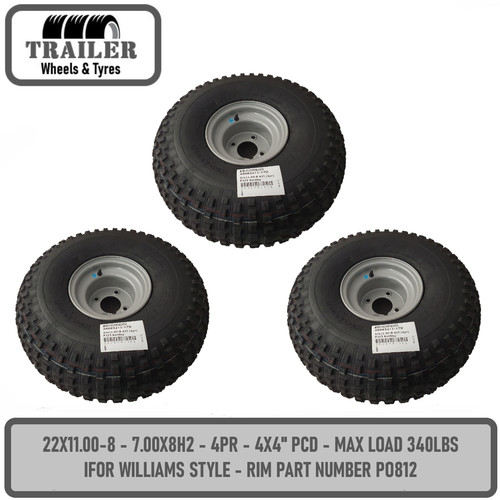 22x11 atv quad inch - atv, 8"