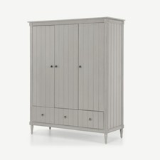 MADE.com Next Home Bourbon Vintage Wardrobe Cupboard Grey Rose Gold