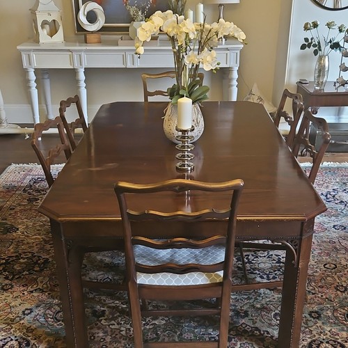 French mahogany dining - , table