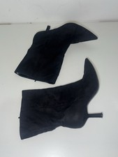 Black Suede Mid Calf-boots