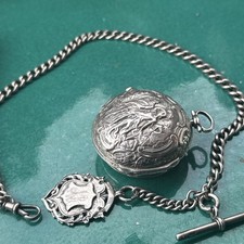Silver Repousse Pair Case