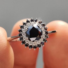 Black moissanite 45ct - 2.45ct, dual