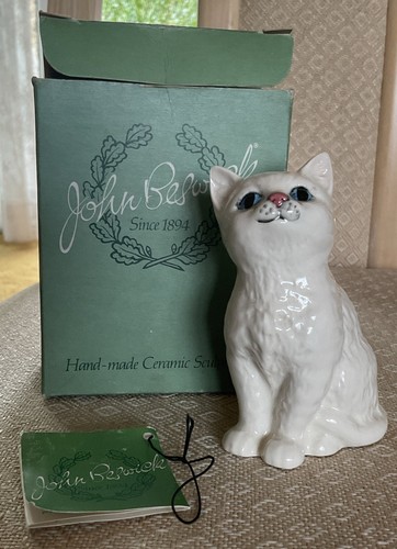 Vintage beswick white kitten - white,