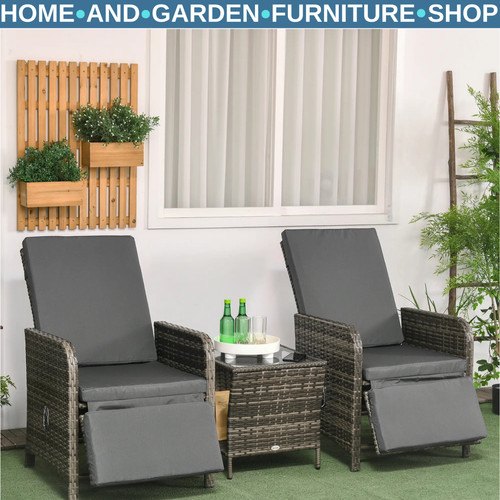 Piece rattan bistro set - 3-piece, with