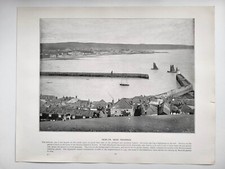 Old Antique Print 1899 Newlyn