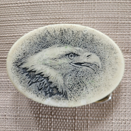 Vintage 80s faux scrimshaw - 80s,