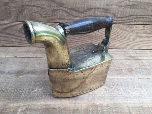 Vintage solid brass charcoal - solid,