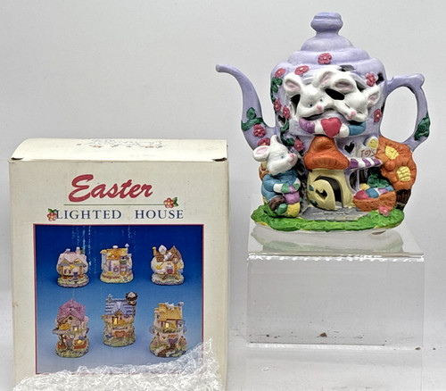 Vintage easter lighted house - vintage,