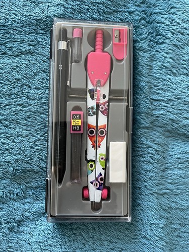 Pink compass set with - set, refills