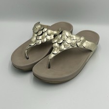 FitFlop Fleur Sandals Flowers Comfort Shoes Size 8 Women’s Flip Flops