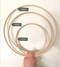 Rustic Wooden Dream Catcher Dreamcatcher Rings Hoops Macrame Crafts Gifts Wood