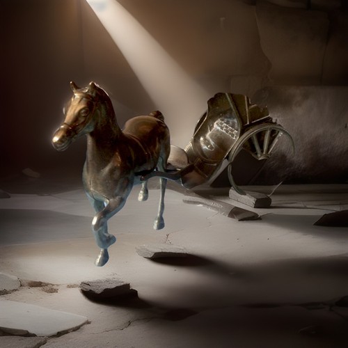 Vintage brass horse and - vintage,