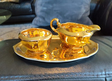 Royal Winton Grimwades Golden Age Creamer Sugar Tea Tray Set England Vintage