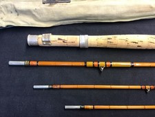 Vintage Hardy The Hollolight 9ft split cane fly fishing rod