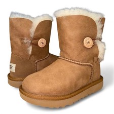 Toddler  Girl's Ugg Bailey Button II Chestnut Suede Boots | 1017400T