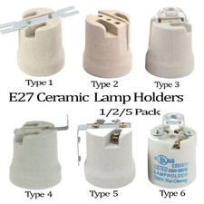 Ceramic Porcelain ES27 E27 Edison Screw Heat Bulb Lamp Holder Lamp holder