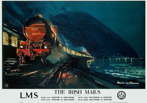 Vintage railway poster irish - vintage,