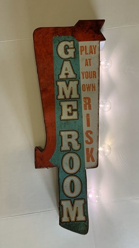 Game room vintage led - game,