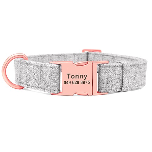 Blue grey pink tweed dog - grey,