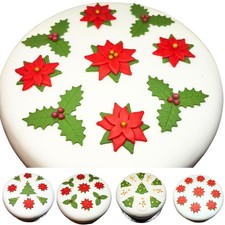 Poinsettia - Holly - Snowmen -